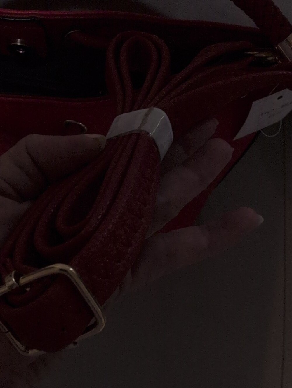 Red 2 Tone 'The Bucket' Women's Bucket Bag - Picture 3 of 12